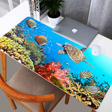 Mousepad com estampa de peixes tropicais, blocos de mouse para mesa, tamanho estendido para teclado, tapete para casa 2024 - compre barato
