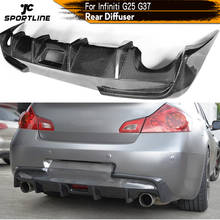 Aerofólio difusor de fibra de carbono para para-choque traseiro, spoiler de difusão para infiniti g25 g37 g37s base sedan e esporte 4 portas 2013-2018 2024 - compre barato