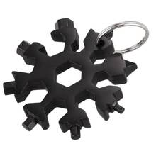 Portable 18 In 1 Mini Snowflake Multi Pocket Tool Spanner Hex Wrench Multipurpose Camp Survive Outdoor Hike Key Ring Key Chain 2024 - buy cheap