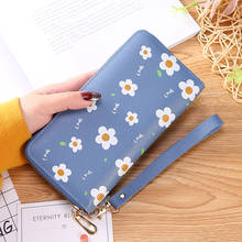 Long Women's Wallet Female Purses Flowers Design Coin Purse Card Holder Wallets Pu Leather Clutch Money Bag Purses Card Holder 2024 - buy cheap