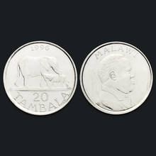 Malawi 20 Tambara Elephant 1996 Genuine Original Coins 100% Real Issuing Collection Coins Unc Africa 2024 - buy cheap