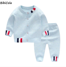 Bebê infantil camisola terno 2021 primavera outono meninos tricô conjuntos de camisola de algodão quente meninas roupas 2 pçs roupas recém-nascidas 0-3 anos 2024 - compre barato