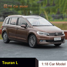 Volkswagen-nuevo coche de negocios Touran L, modelo de coche de simulación de aleación de metal, MPV, Original, 1:18 2024 - compra barato