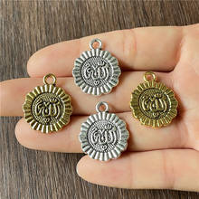 Junkang 10 peças de pingente muçulmano islâmico, pulseira da alemanha deus, pingente para fazer joias, artesanato faça você mesmo, material de acessórios para colar 2024 - compre barato