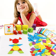 155 шт., креативные головоломки, развивающие игрушки для детей, головоломка для детей, Развивающие деревянные игрушки геометрической формы 2024 - купить недорого
