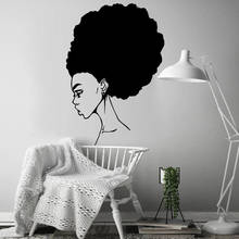 Artistic african woman Wall Sticker Removable Self Adhesive Watercolo for Living Room Company School Decoration Home Decor 2024 - buy cheap