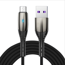 1 м кабель с разъемом Micro USB Type-C кабель светодиодный Android мобильный телефон зарядное устройство быстрой зарядки микро USB кабеля для передачи данных зарядки для Xiaomi Samsung Huawei 2024 - купить недорого