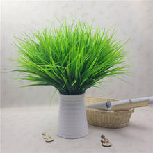 Artificial Plants Green Grass Plastic Plant Artificial Grass Desktop Decor Grass for Garden Outdoor Decoration Fake Plants Grass 2024 - купить недорого