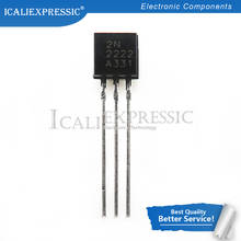 Transistor original nuevo, 100 unidades, 2N2222 2N2222A TO-92 a 92, en Stock 2024 - compra barato