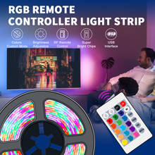 Tira de luz led rgb, à prova d'água, cores variáveis, decoração interna, rgb, dimerizável, faixa de luz para tv 2024 - compre barato