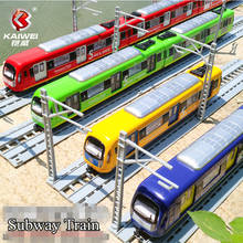 Diecast Metal Toy/Sound & Light Pull back Educational Car/City Transport Subway Train/For children's gift or collection 2024 - buy cheap