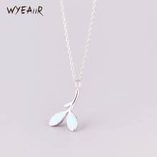 WYEAIIR Delicate Sweet Literary Leaves Creativity Cute Fresh Personality 925 Sterling Silver Clavicle Chain Female Necklace 2024 - buy cheap