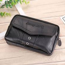 Men Vintage Leather Waist Bag Phone Pouch Sport Belt Hip Belt Loop Holster Wallet Carry Case Purse 2024 - buy cheap
