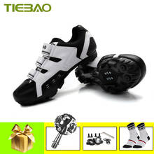 Велосипедные кроссовки Tiebao, самозакрывающиеся дышащие Сникерсы для горных велосипедов, с педалью, для мужчин и женщин 2024 - купить недорого