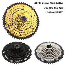 MTB Bicycle Freewheel Cassette 11-42 46 50 52T 10S 11S 12S Mountain Bike Cassette Sprocket Gold Silver Bicycle Spare Parts 2024 - buy cheap
