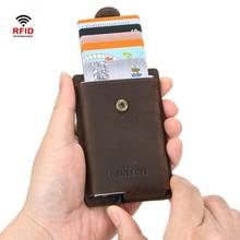 Мужской кошелек из воловьей кожи с RFID-блокировкой для кредитных карт 2024 - купить недорого