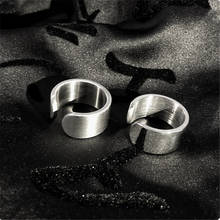 MOREDEAR-anillo abierto de acero de titanio para hombre y mujer, 10mm, pulido opaco y brillante 2024 - compra barato