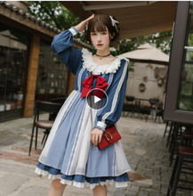 kawaii girl gothic lolita op loli cosplay Sweet lolita dress vintage lace o-neck high waist patchwork victorian dress 2024 - buy cheap
