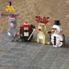 Buildmoc City Christmas Snow House Penguin Bear Santa Figures Mini Model Building Blocks Sets Kids Toys Gifts For Children Gift 2024 - buy cheap