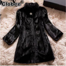 Plus Size 4XL 5XL 6XL Faux Fur Coats for Women Winter Long Fur Coat Synthetic Mink Fur Coat Ladies Fur Jacket 2024 - buy cheap