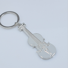 Trendy Silver Plated Alloy Circle Musical Instrument Key Chain Fashion Violin Jewelry 2024 - buy cheap