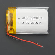 Xinj-bateria de lítio polímero recarregável li 3.7v e 250mah, para navegação por satélite, mp3, mp4, e-book, gravador, diy 2024 - compre barato