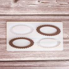 Hollow ring mirror Shape Chocolate Stencil Mold Cake Decorating Silicone Mold Transfer Sheet Baking Chablon DIY Chocolate Desser 2024 - buy cheap