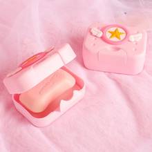 1pc Lovely Anime Card Captor Sakura Handmade Shower Bath Soap Box Action Figure Magic Wand Plastic Durable Soap Holder Toys Gift 2024 - buy cheap