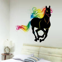 Papel de parede de vinil com decalque de arte, mural criativo e colorido de cavalo, decoração para casa, quarto, sala de estar 2024 - compre barato