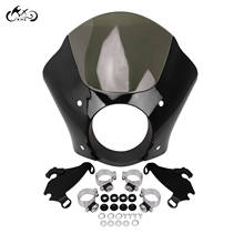 Manopla para para-brisa de harley sportster, carenagem de farol com hardware de montagem para harley sportster 883, 1200, ferro 883, 72, xl883l 2024 - compre barato