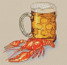 ZZ Little Pirate Counted Cross Stitch Kit Cross stitch RS cotton with cross stitch Lobster and beer 2024 - buy cheap