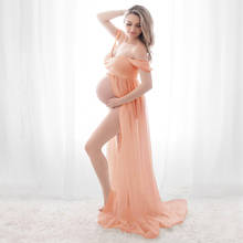 White Sexy Maternity Dresses for Photo Shoot Photography Props Women Pregnancy Dress Lace Long Strapless Maxi Dress 2024 - buy cheap