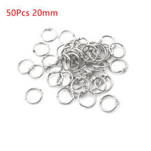 50 PCS DIY 20mm Inner Metal Loose Leaf Book Binder Buckle Ring Keychain Scrapbook Sketchbook Craft Photo Split Office Supply 2024 - buy cheap