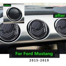 Carbon Fiber Central Air Conditioner Outlet for Ford Mustang AC frame sticker 2015 2016 2017 2018 2019  Auto Accessories 2024 - buy cheap