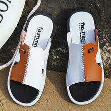 Summer Sandals Men Leather Classic Roman Sandals Slipper Outdoor Sneaker Beach Rubber Flip Flops Men Water Trekking Sandals 2024 - buy cheap