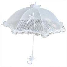 Бесплатная доставка Свадебный зонтик для невесты полый кружевной белый романтический реквизит для фотосессии декоративный зонтик для девочки с цветком 2024 - купить недорого