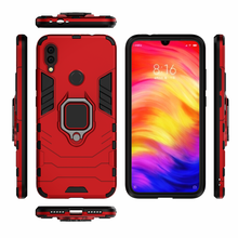 Capa de dedo para xiaomi redmi note 7 pro com anel magnético, armadura com suporte para celular, redmi note 7 pro note7 7pro 2024 - compre barato