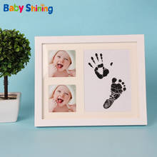 Baby Shining Baby Hand and Foot Print Photo Frame and Ink Set Baby Newborn Hand and Foot Print Gift 2024 - buy cheap