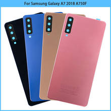 Новый чехол для батареи A750 для Samsung Galaxy A7 2018 A750F SM-A750 задняя крышка стеклянная дверь корпус панель запасные части 2024 - купить недорого