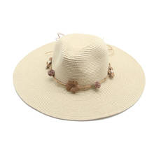 women hats summer straw paper big brim 11cm flower elegant sun hats sun protection belt khaki black white outdoor beach sun hats 2024 - buy cheap