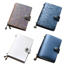 Vintage Leather Travel Journal Notebook Diary Embossed Flower Press Notepad Sketchbook Handmade Travelers Note Book 2024 - buy cheap