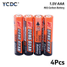 4Pcs 1.5V AAA Battery UM4 R03 AM4 Zinc Carbon Batteries For Flashlight Toys Original 1.5V AAA Carbon Dry Battery UM4 R03 K3A 2024 - buy cheap