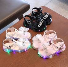 Princess Sandals Baby With Light Shoes Summer Beach Sandals LED Shoes For Girls Kids Sandals Flash Open Toe Children Party Shoes 2024 - buy cheap