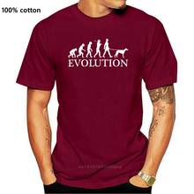 Whippet evolução do homem dos homens camiseta camiseta topo cão amante presente walker andando verão camiseta 2024 - compre barato