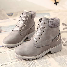 2020 Winter Shoes Women Snow Boots Thick Sole Warm Plush Cold Winter Women Ankle Boots Fashion Ladies Botas Pink Plus Size A2925 2024 - buy cheap