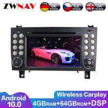 Reproductor Multimedia con Android 10 y GPS para coche, Radio estéreo con Carplay, DVD, Navi, para Benz SLK Class R171 2004-2012 2024 - compra barato