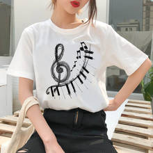 Camiseta anos 90, camiseta feminina estilo rock top com música e árvore, camiseta vintage para mulheres harajuku, camiseta da moda e de rainha 2024 - compre barato