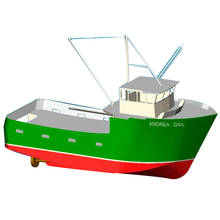 1/25Simulation of Fishing Trawler, Ship Model, DIY Production Kit 2024 - buy cheap