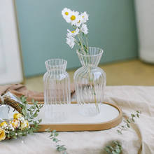 Jarrón de flores para decoración de boda, florero de cristal para mesa, hecho a mano macetero, florero nórdico para mesa 2024 - compra barato