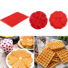 Hot Diy Waffle Waffle Mold Model Nonstick Kitchen Cake Making Accessories Hot Baking Tool Heart-shape 4-square Waffle Mold 2024 - buy cheap